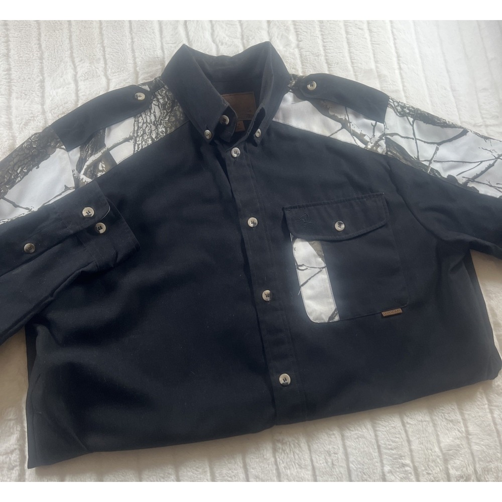 Legendary Whitetails Men's Long Sleeve Realtree Hardwood Camo Button Shirt Sz Lg